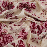 Floral Brocade, Ivory & Pink